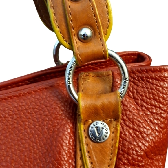 Valentina Italia Red Leather Shoulder Bag - Picture 5 of 12